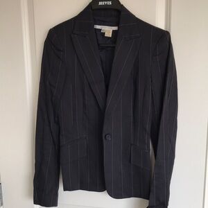 Zara Black Pinstripe Blazer